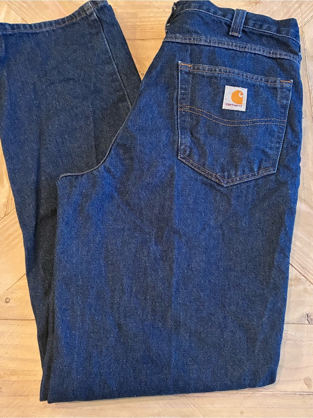 Carhartt Men’s Navy Blue Relaxed Fit Jeans